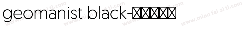 geomanist black字体转换